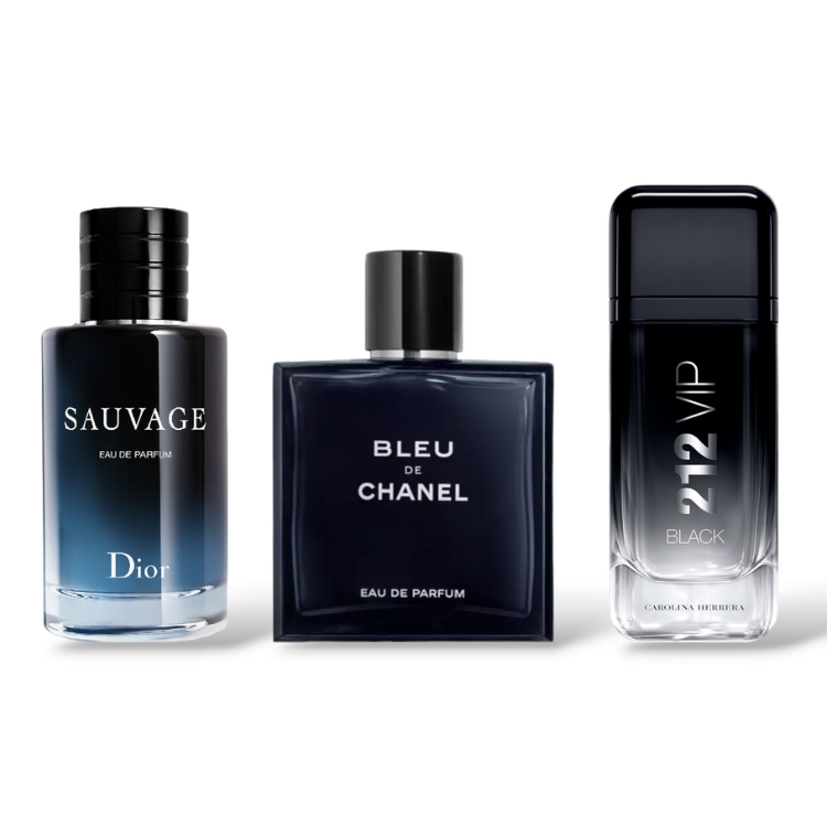 Combo di 3 profumi - 212 Black, Bleu de Chanel, Sauvage 100ML