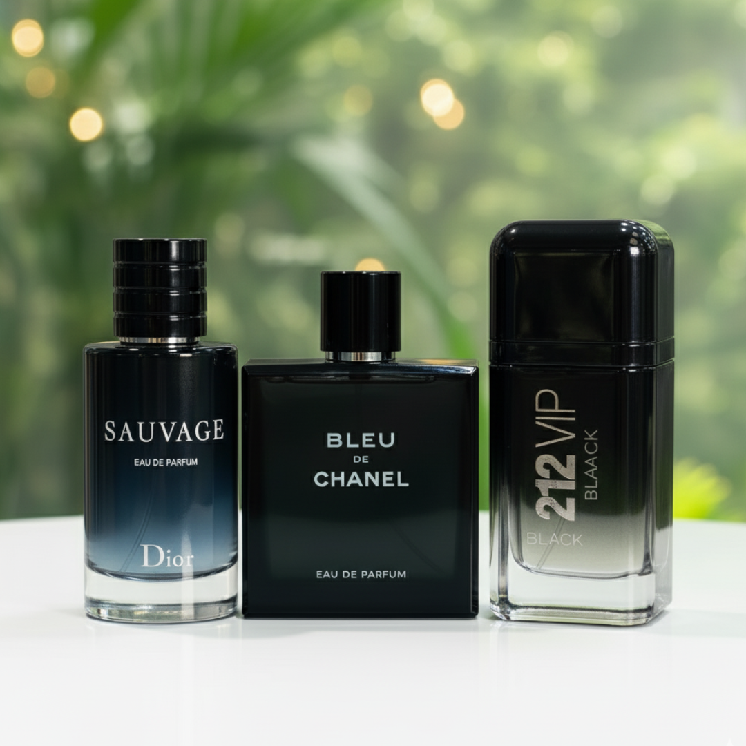 Combo di 3 profumi - 212 Black, Bleu de Chanel, Sauvage 100ML