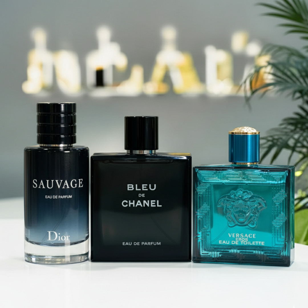 Combo di 3 profumi - Bleu de Chanel, Eros, Sauvage